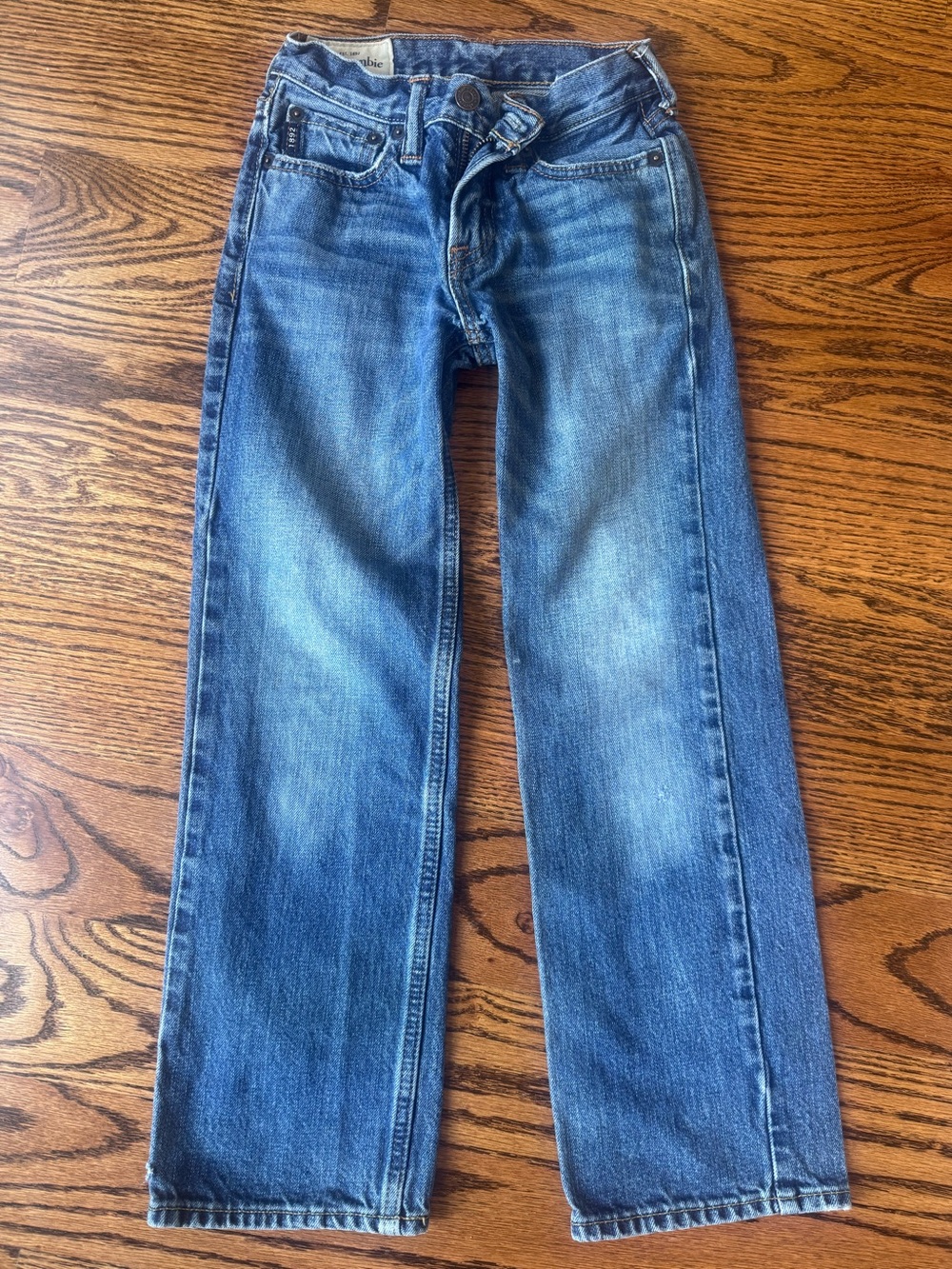 Abercrombie & Fitch Boy’s Straight-Leg Jeans in Blue Wash